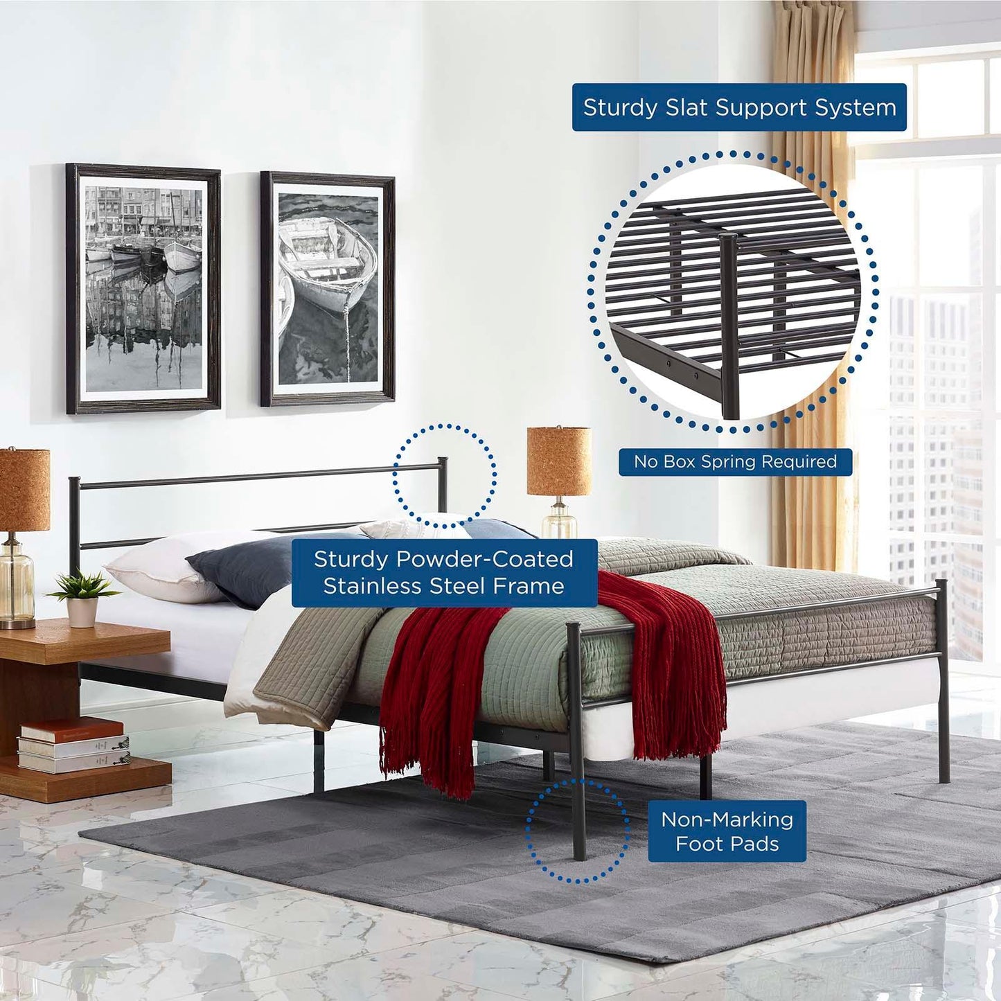 Modway Alina Queen Platform Bed Frame FredCo