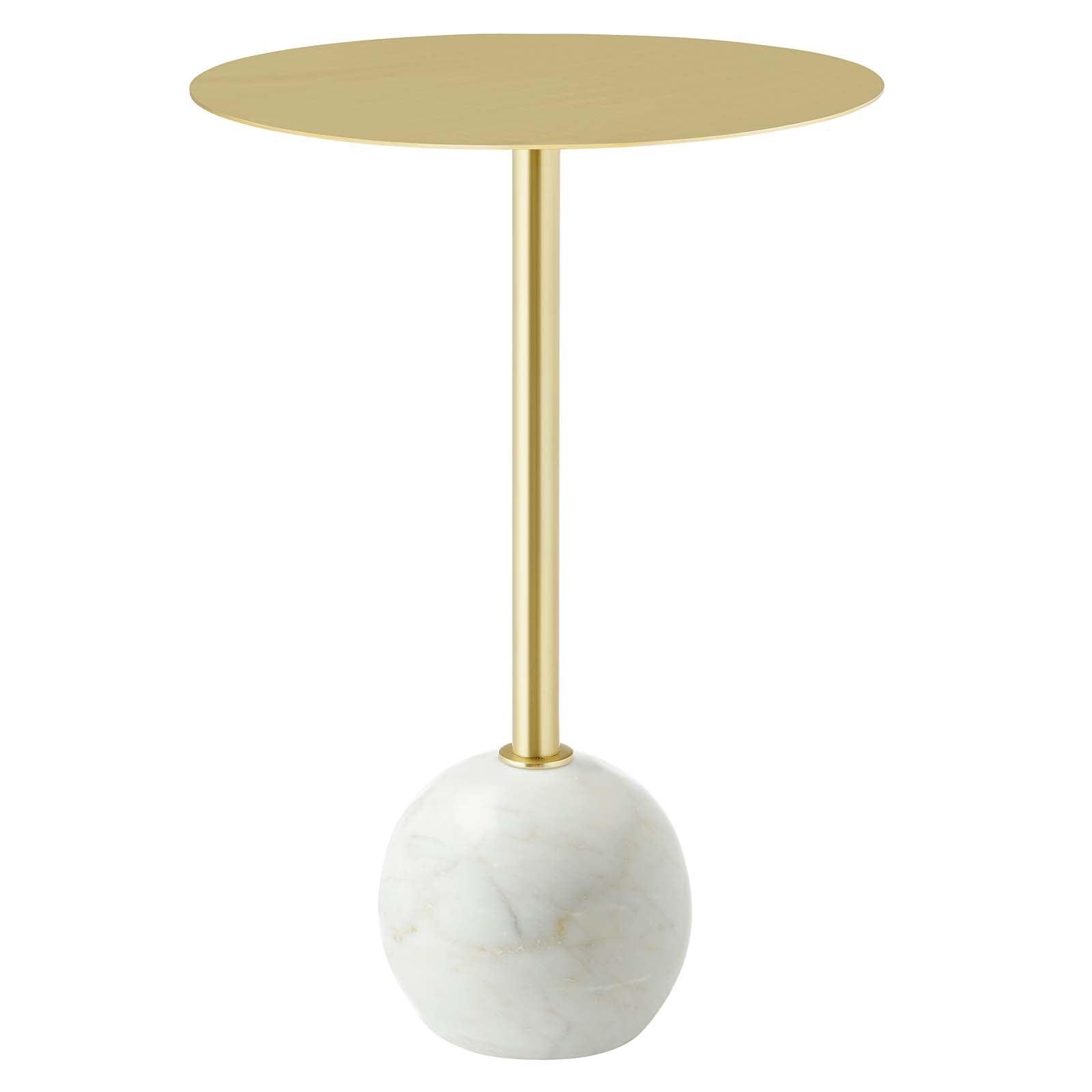 Modway Aliza Round Acacia Wood Side Table FredCo