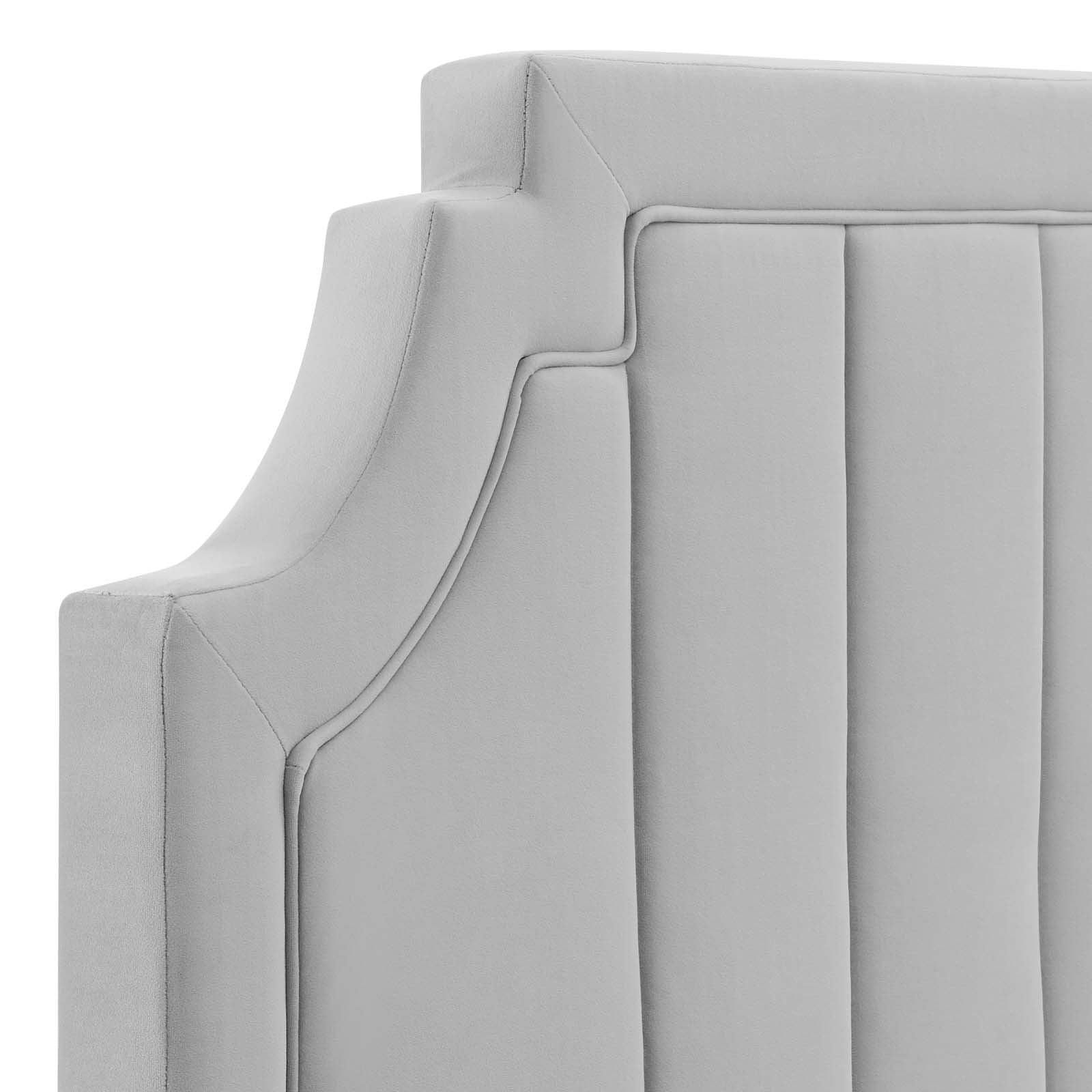 Modway Alyona Channel Tufted Performance Velvet Twin Headboard FredCo