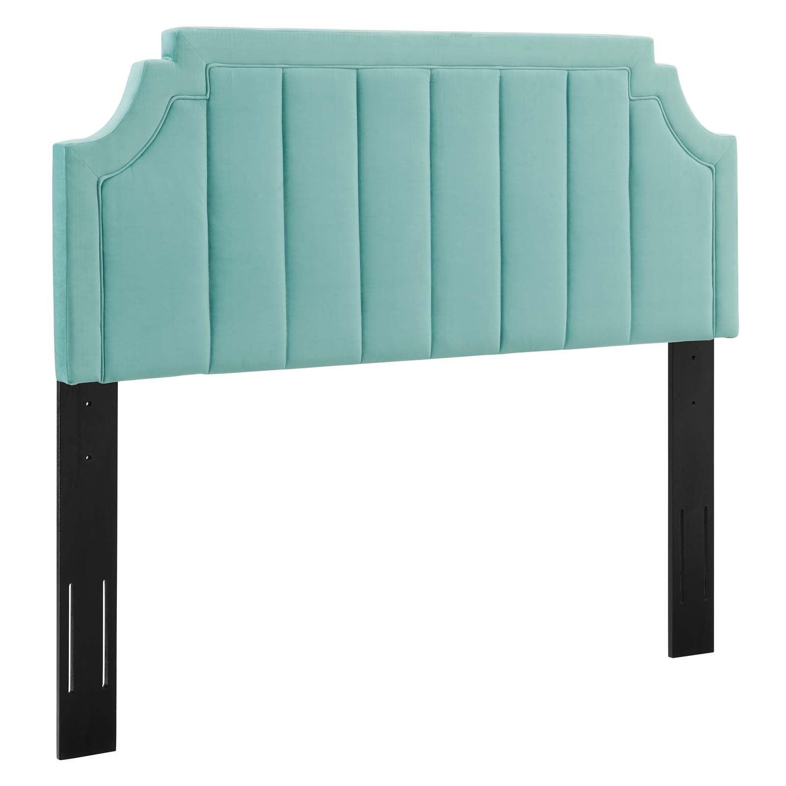 Modway Alyona Channel Tufted Performance Velvet Twin Headboard FredCo