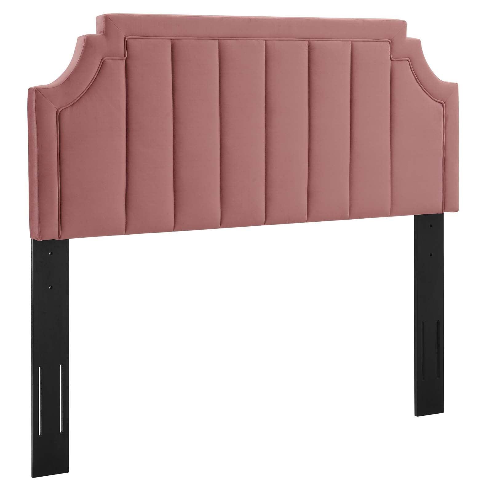 Modway Alyona Channel Tufted Performance Velvet Twin Headboard FredCo