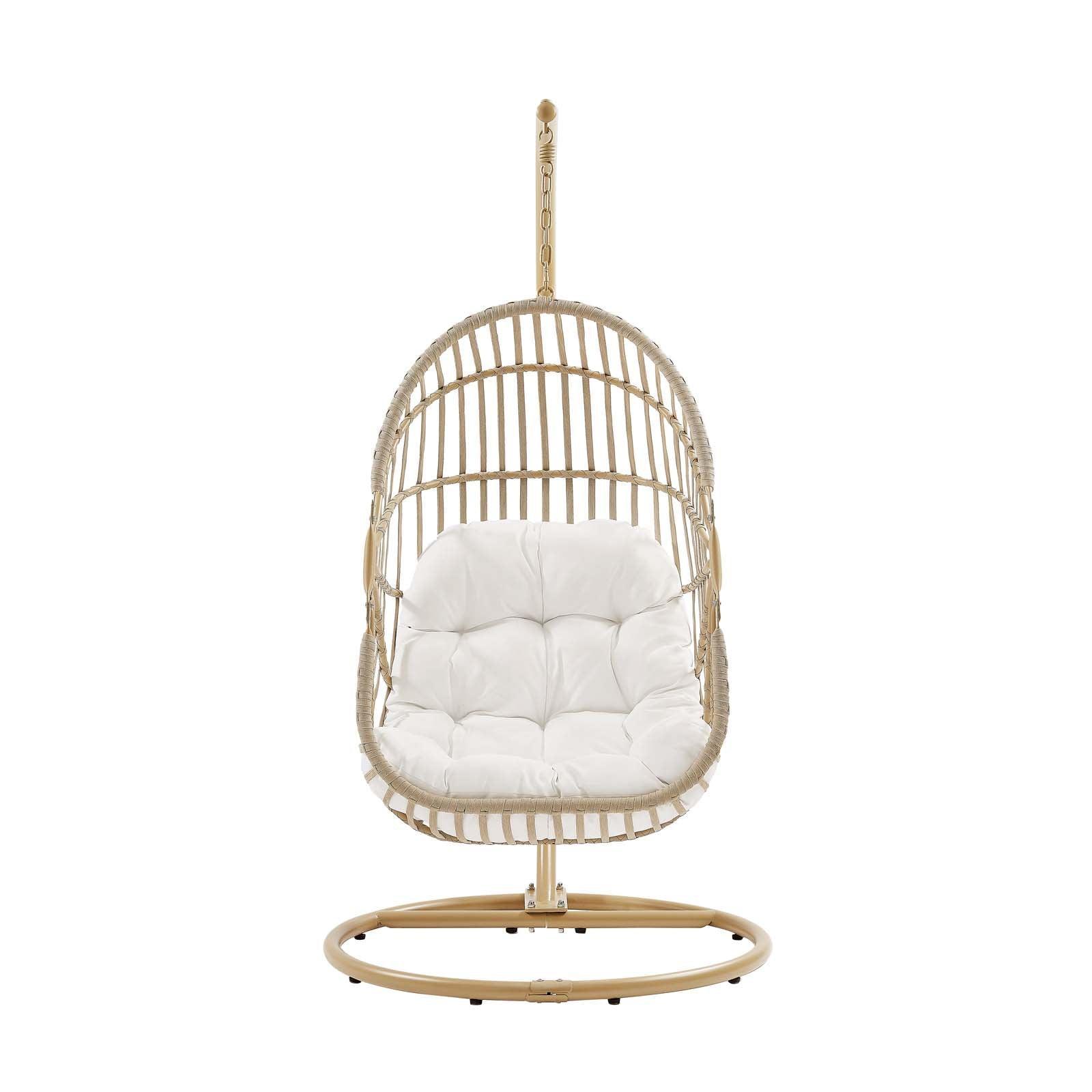 Modway Amalie Wicker Rattan Outdoor Patio Rattan Swing Chair FredCo