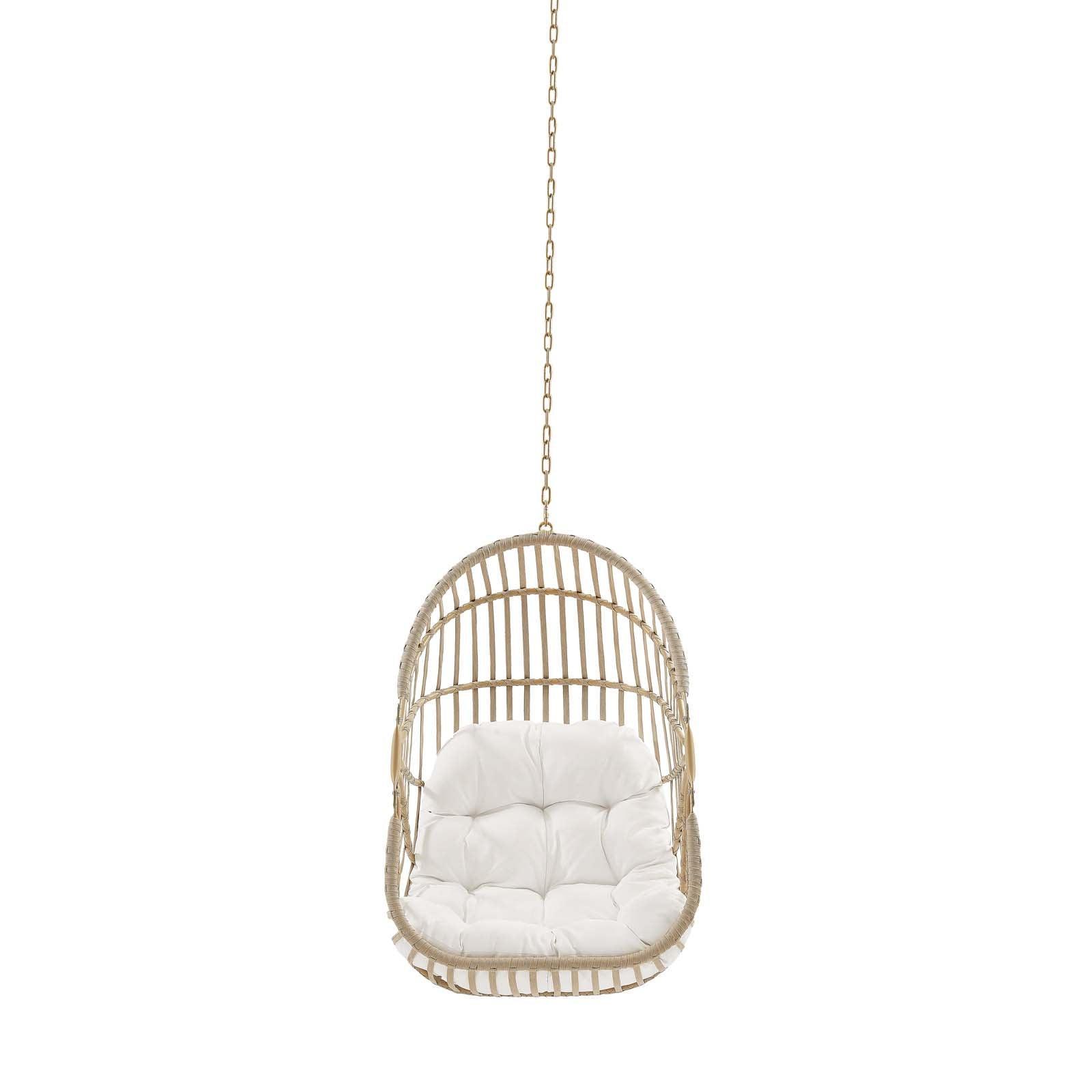 Modway Amalie Wicker Rattan Outdoor Patio Rattan Swing Chair without Stand FredCo