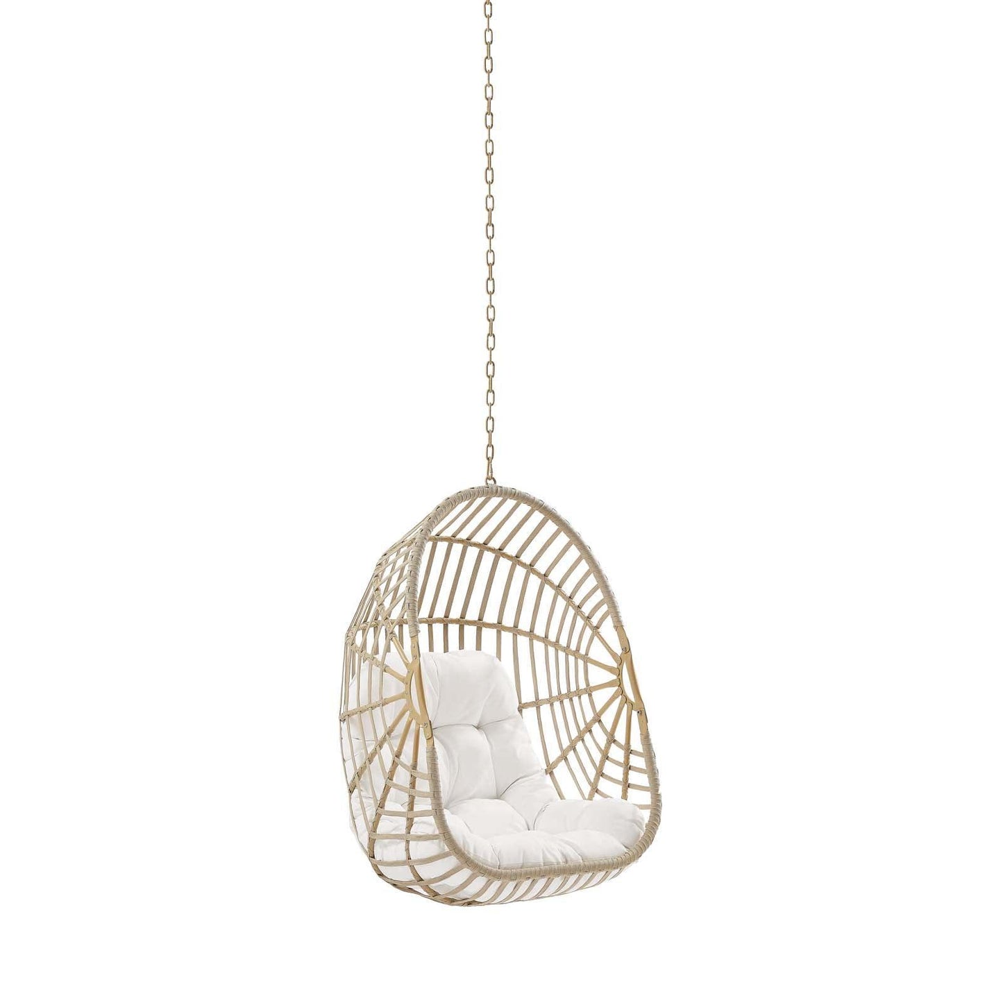 Modway Amalie Wicker Rattan Outdoor Patio Rattan Swing Chair without Stand FredCo