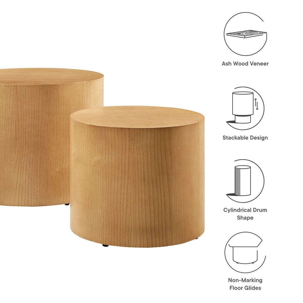 Modway Amani Round Nesting Coffee Tables Set of 2 FredCo