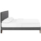 Modway Amaris Full Fabric Platform Bed with Squared Tapered Legs FredCo