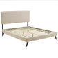 Modway Amaris Queen Fabric Platform Bed with Round Splayed Legs FredCo