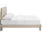 Modway Amaris Queen Fabric Platform Bed with Round Splayed Legs FredCo