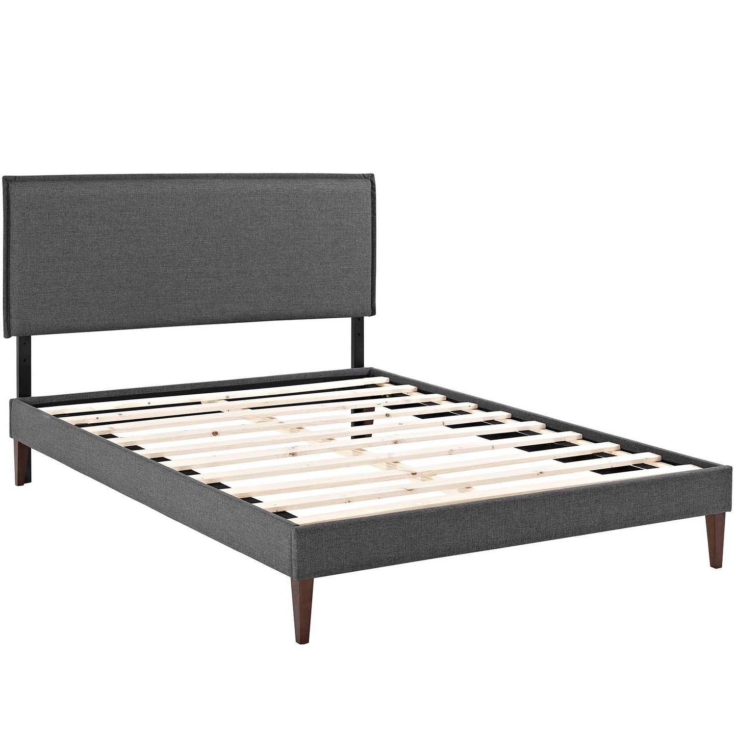Modway Amaris Queen Fabric Platform Bed with Squared Tapered Legs FredCo