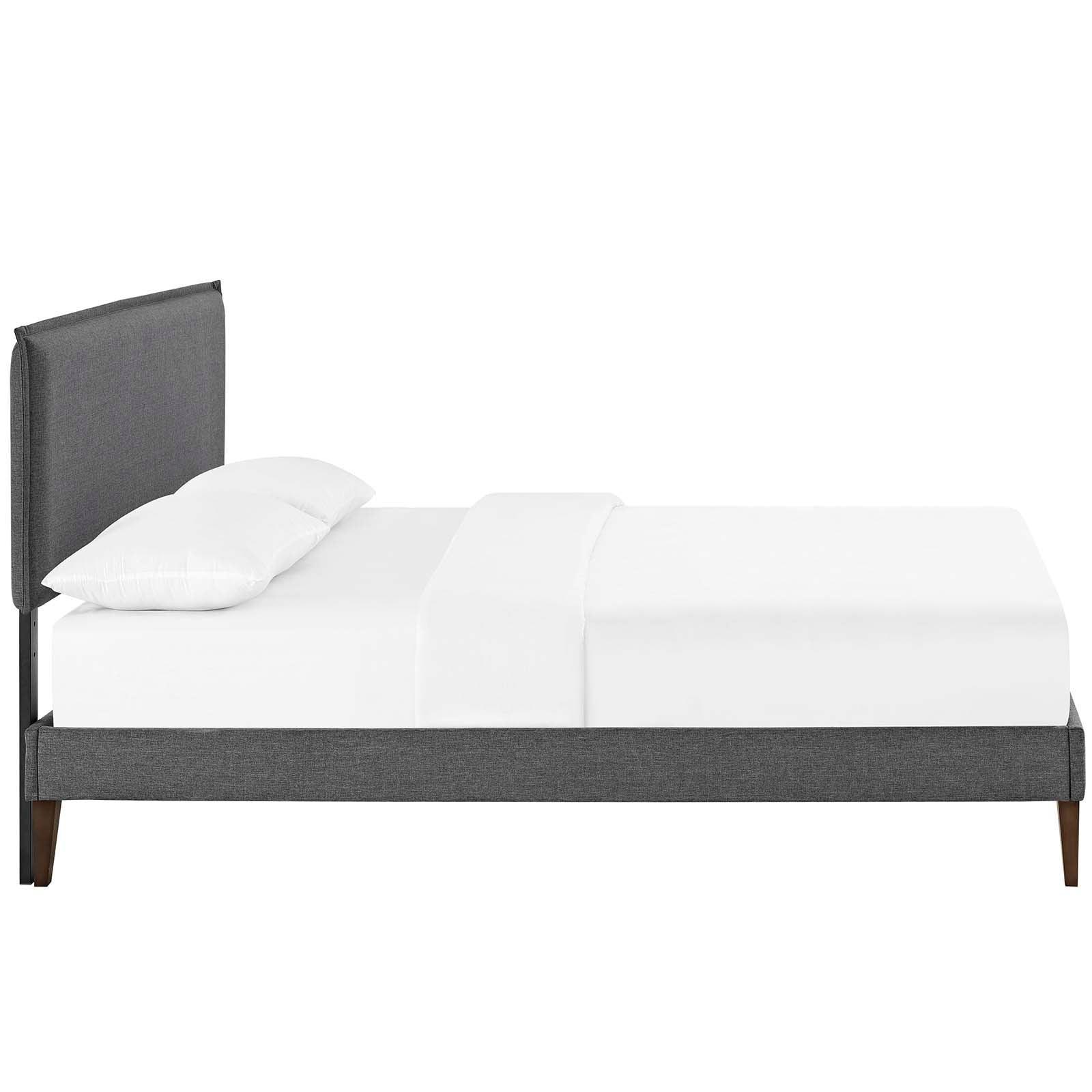 Modway Amaris Queen Fabric Platform Bed with Squared Tapered Legs FredCo