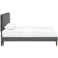 Modway Amaris Twin Fabric Platform Bed with Squared Tapered Legs FredCo