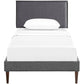 Modway Amaris Twin Fabric Platform Bed with Squared Tapered Legs FredCo