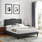 Modway Amber Tufted Performance Velvet King Platform Bed FredCo