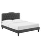 Modway Amber Tufted Performance Velvet King Platform Bed FredCo