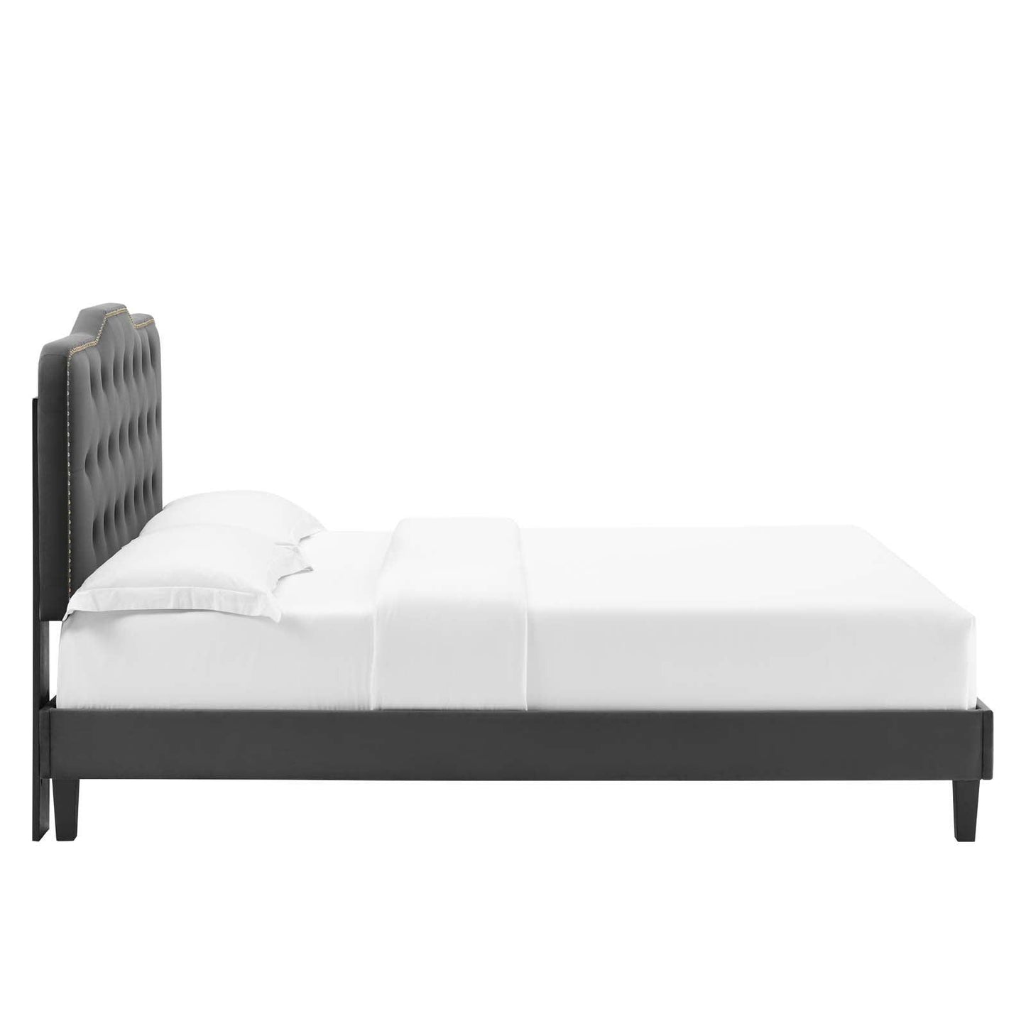 Modway Amber Tufted Performance Velvet King Platform Bed FredCo