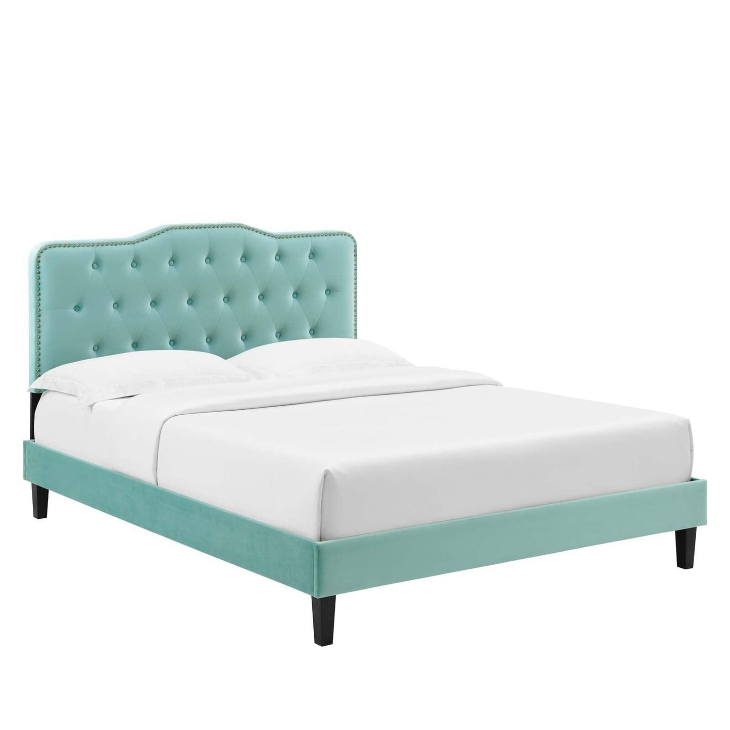 Modway Amber Tufted Performance Velvet King Platform Bed FredCo