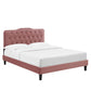 Modway Amber Tufted Performance Velvet King Platform Bed FredCo
