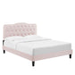 Modway Amber Tufted Performance Velvet King Platform Bed FredCo