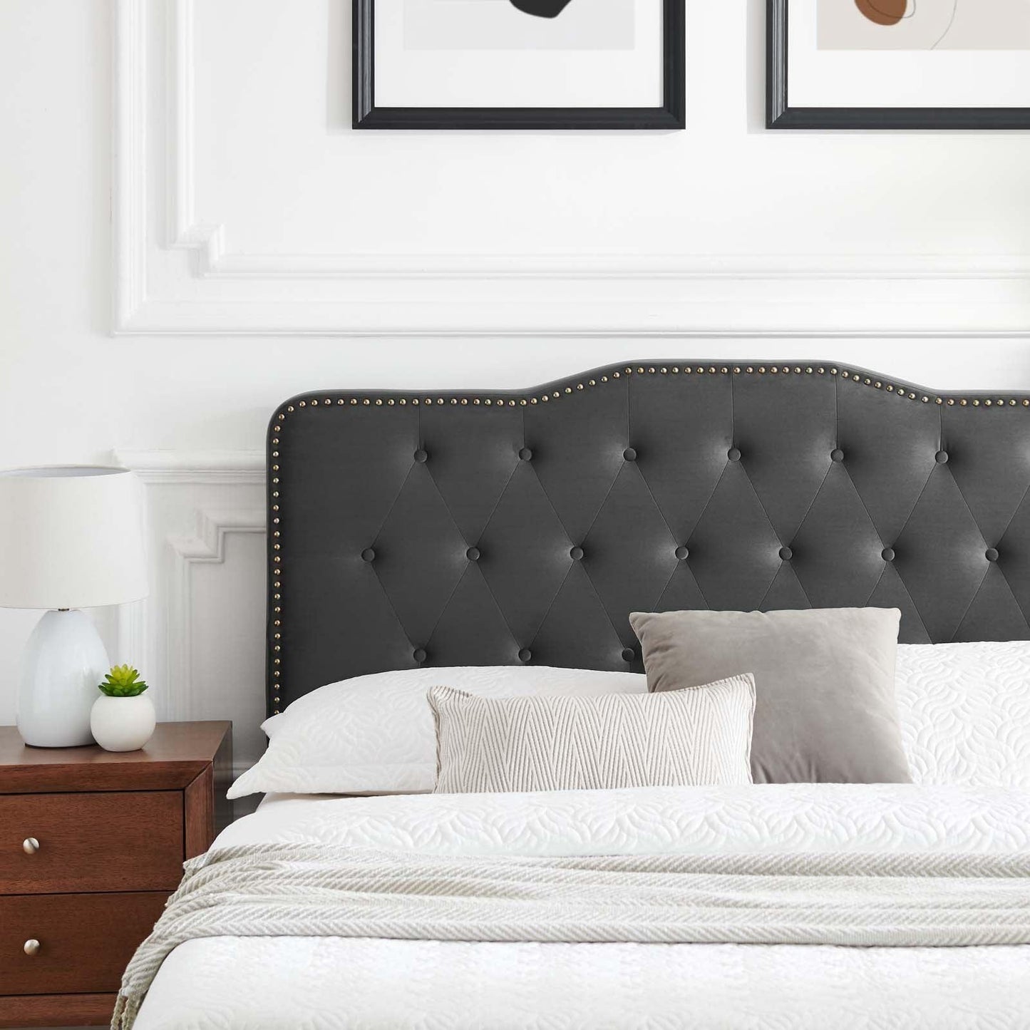 Modway Amber Tufted Performance Velvet King Platform Bed FredCo