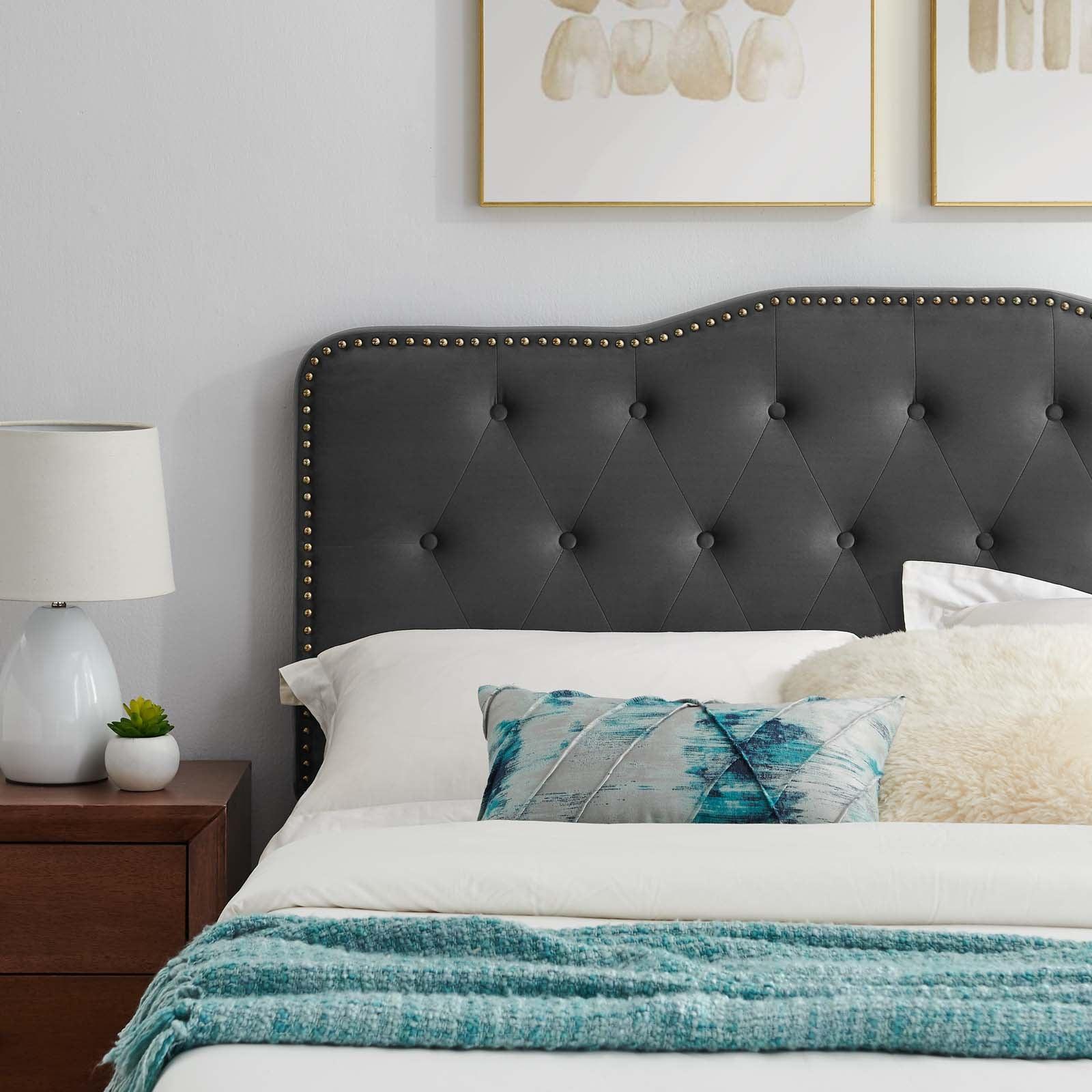 Modway Amber Tufted Performance Velvet Twin Platform Bed FredCo