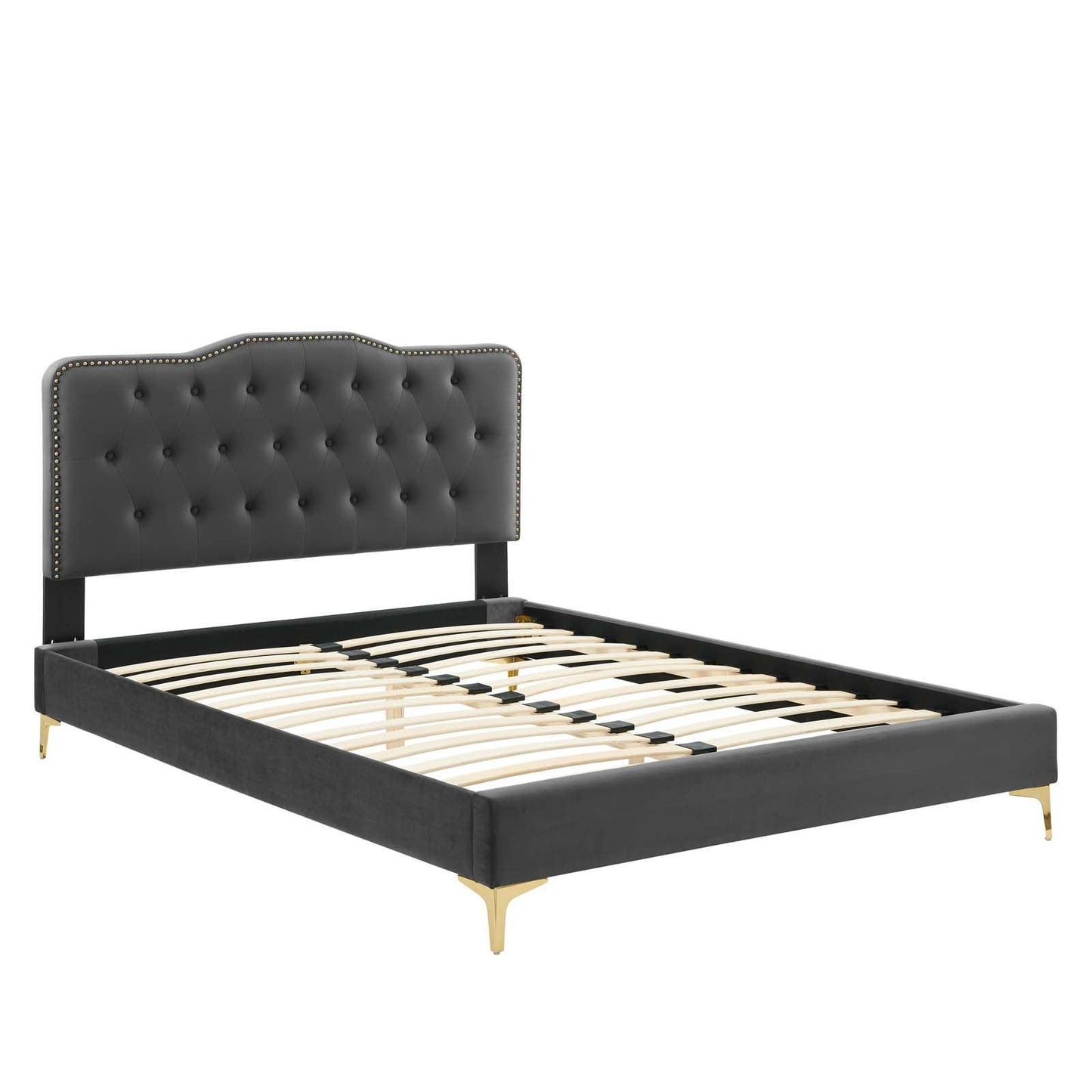 Modway Amber Tufted Performance Velvet Twin Platform Bed FredCo