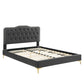 Modway Amber Tufted Performance Velvet Twin Platform Bed FredCo
