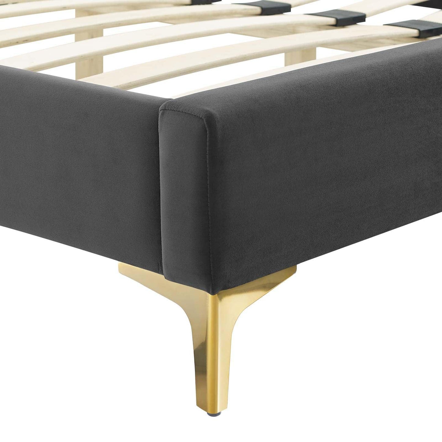 Modway Amber Tufted Performance Velvet Twin Platform Bed FredCo