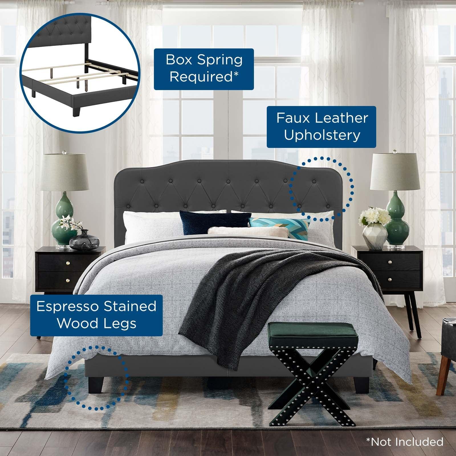 Modway Amelia Full Faux Leather Bed FredCo