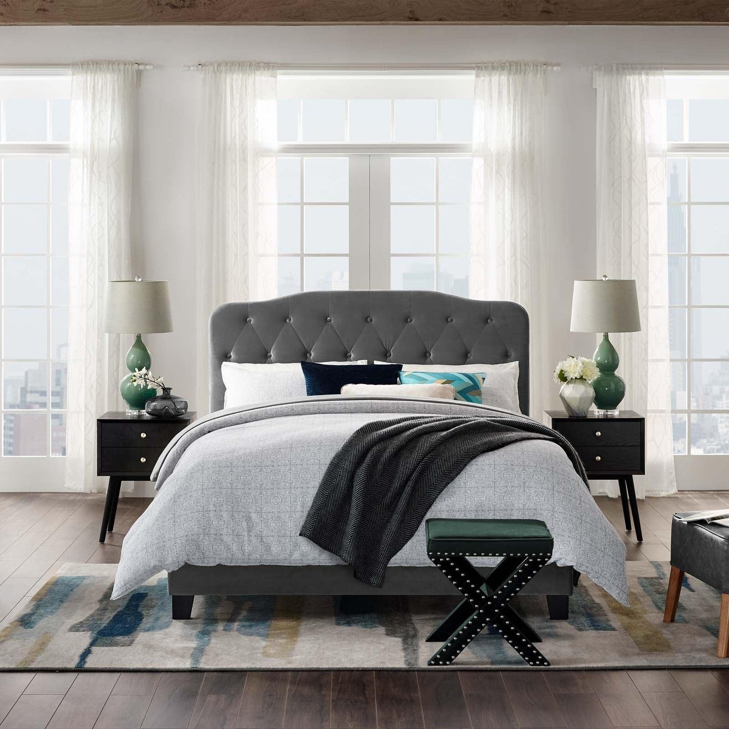 Modway Amelia Full Performance Velvet Bed FredCo