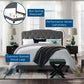 Modway Amelia Full Performance Velvet Bed FredCo