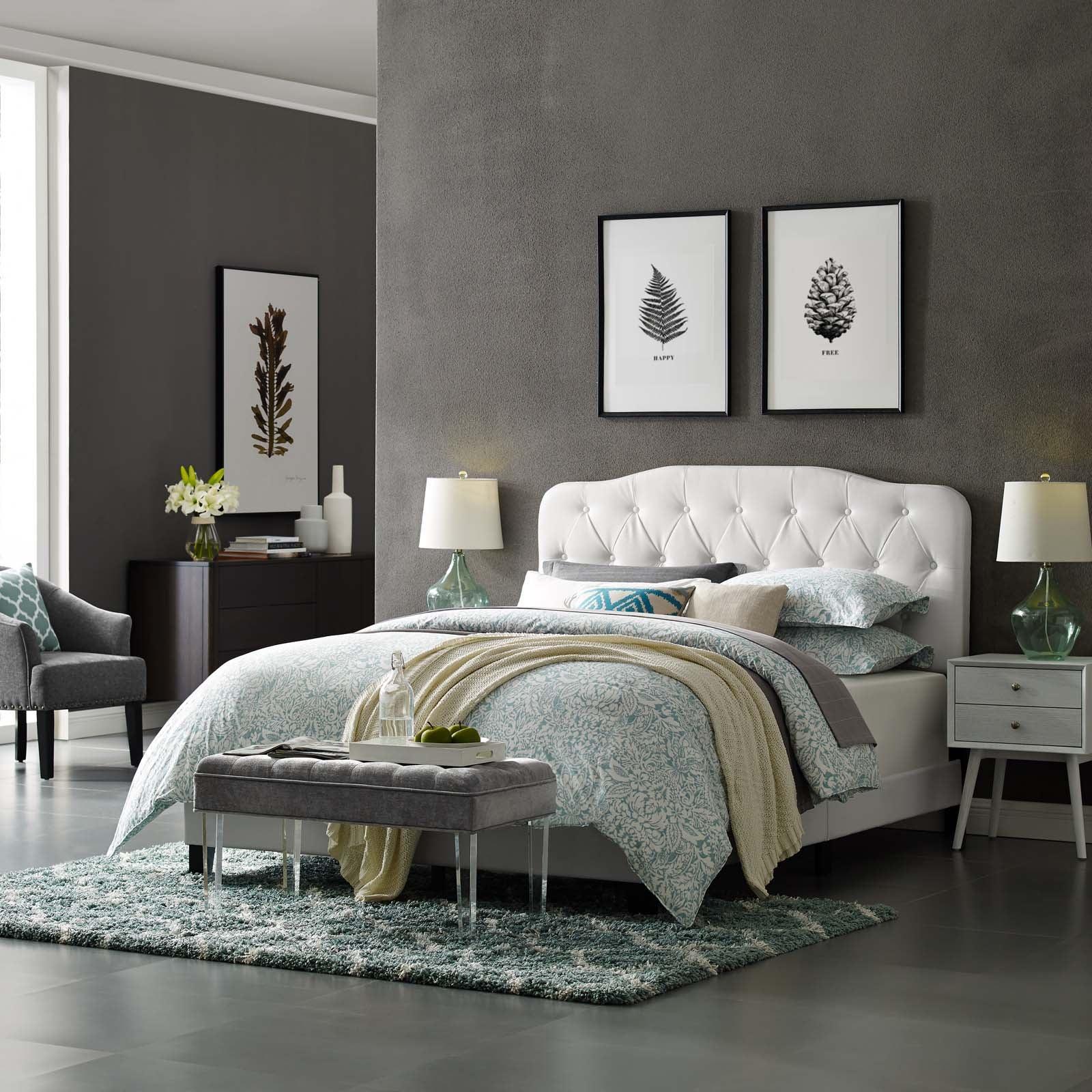 Modway Amelia Twin Faux Leather Bed FredCo