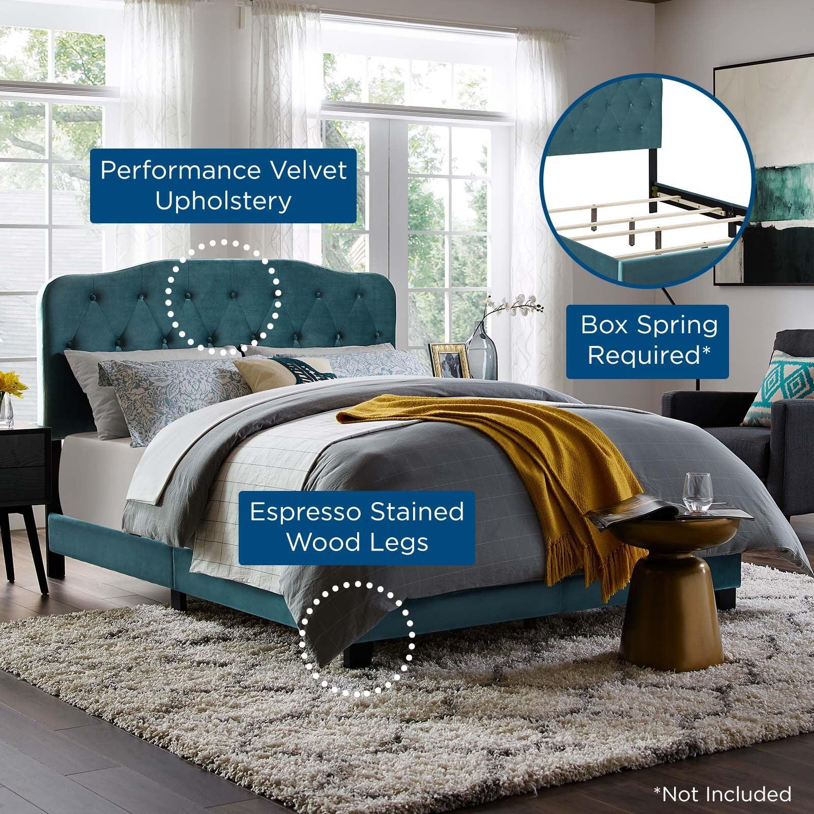 Modway Amelia Twin Performance Velvet Bed FredCo