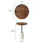 Modway Amina Round Acacia Wood Side Table FredCo