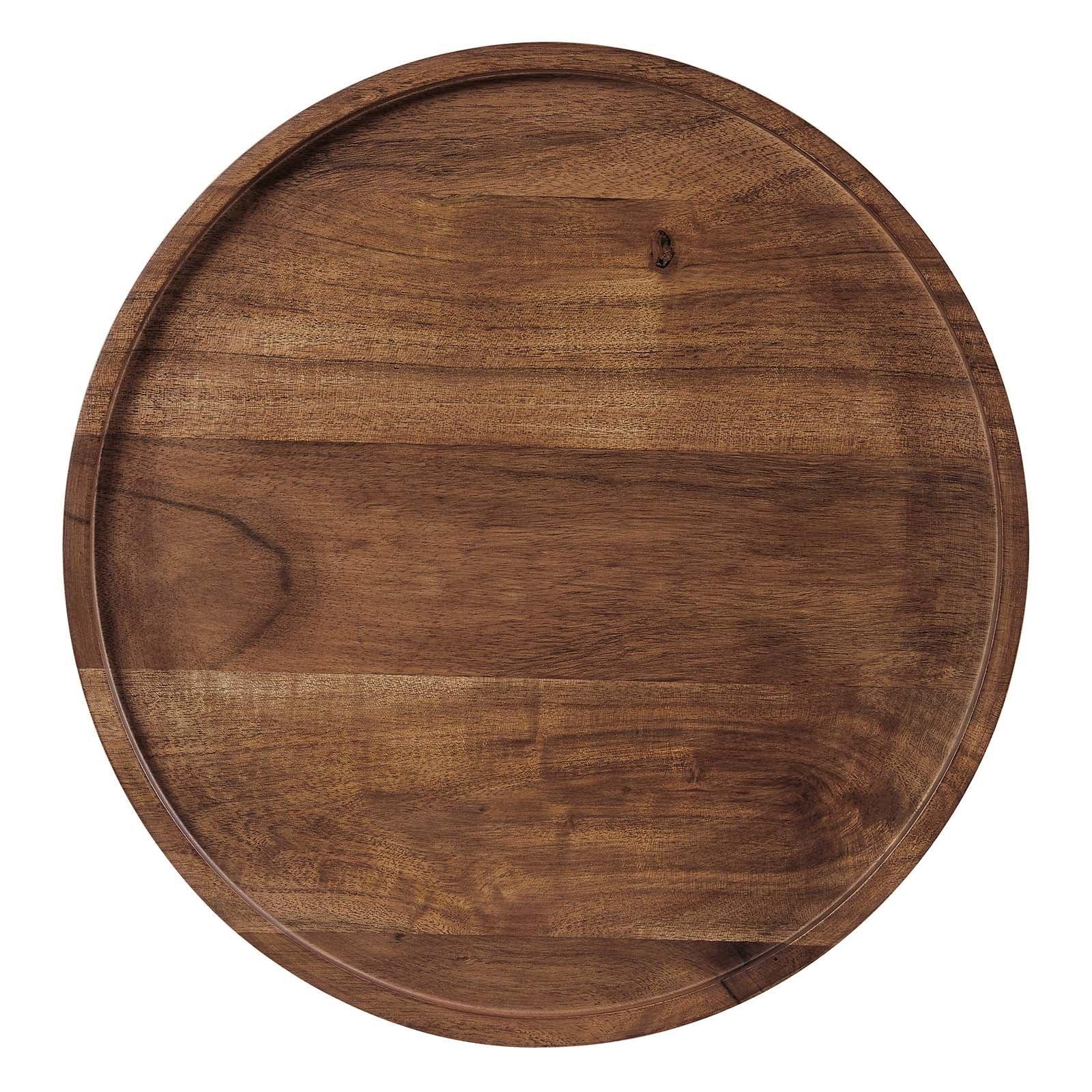 Modway Amina Round Acacia Wood Side Table FredCo