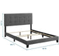 Modway Amira Full Performance Velvet Bed FredCo