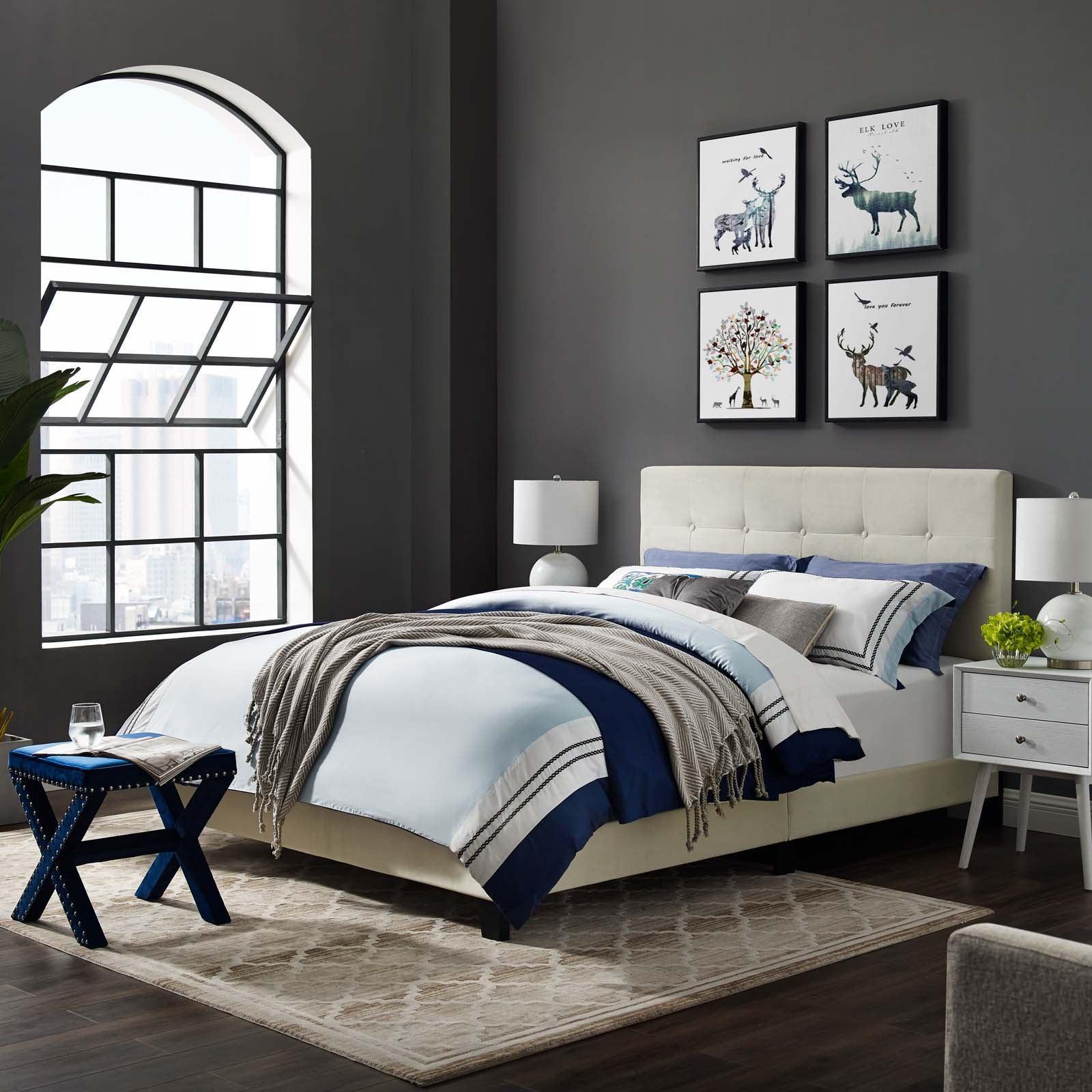 Modway Amira King Performance Velvet Bed FredCo
