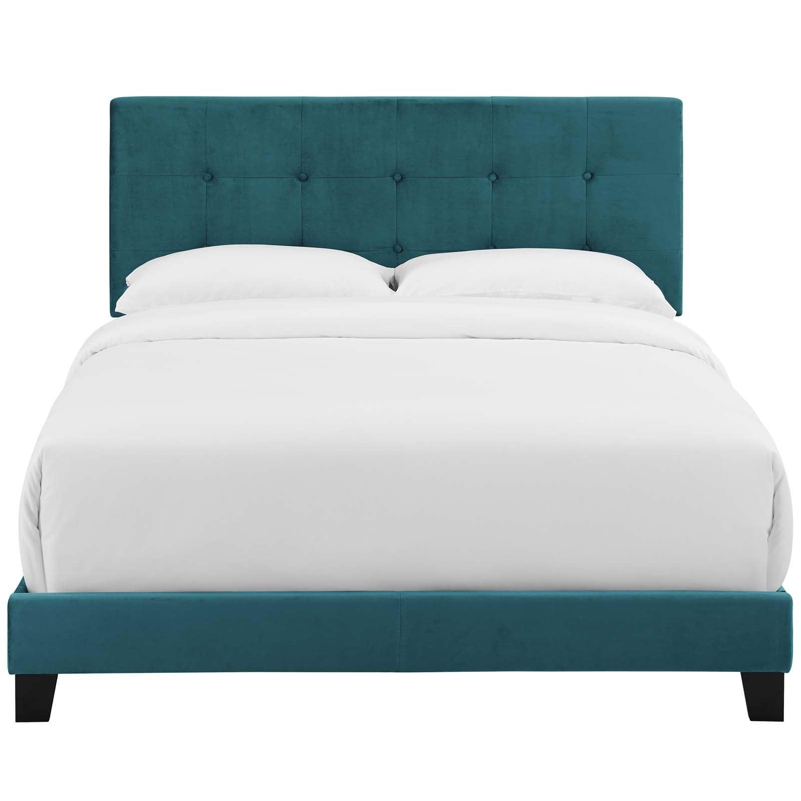Modway Amira Queen Performance Velvet Bed FredCo
