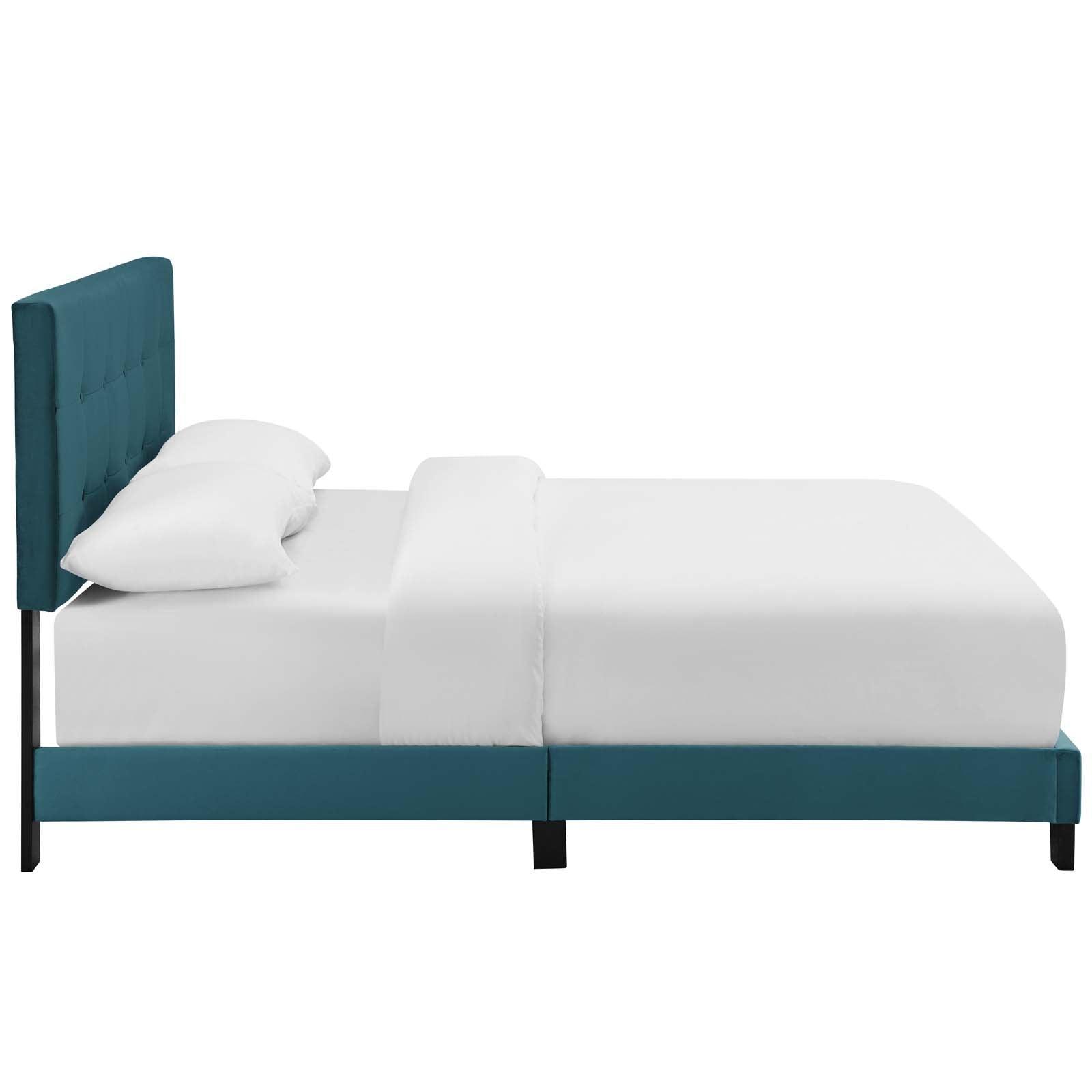 Modway Amira Queen Performance Velvet Bed FredCo