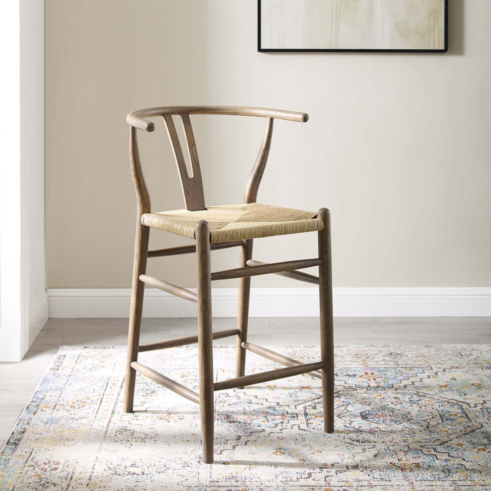 Modway Amish Wood Counter Stool FredCo