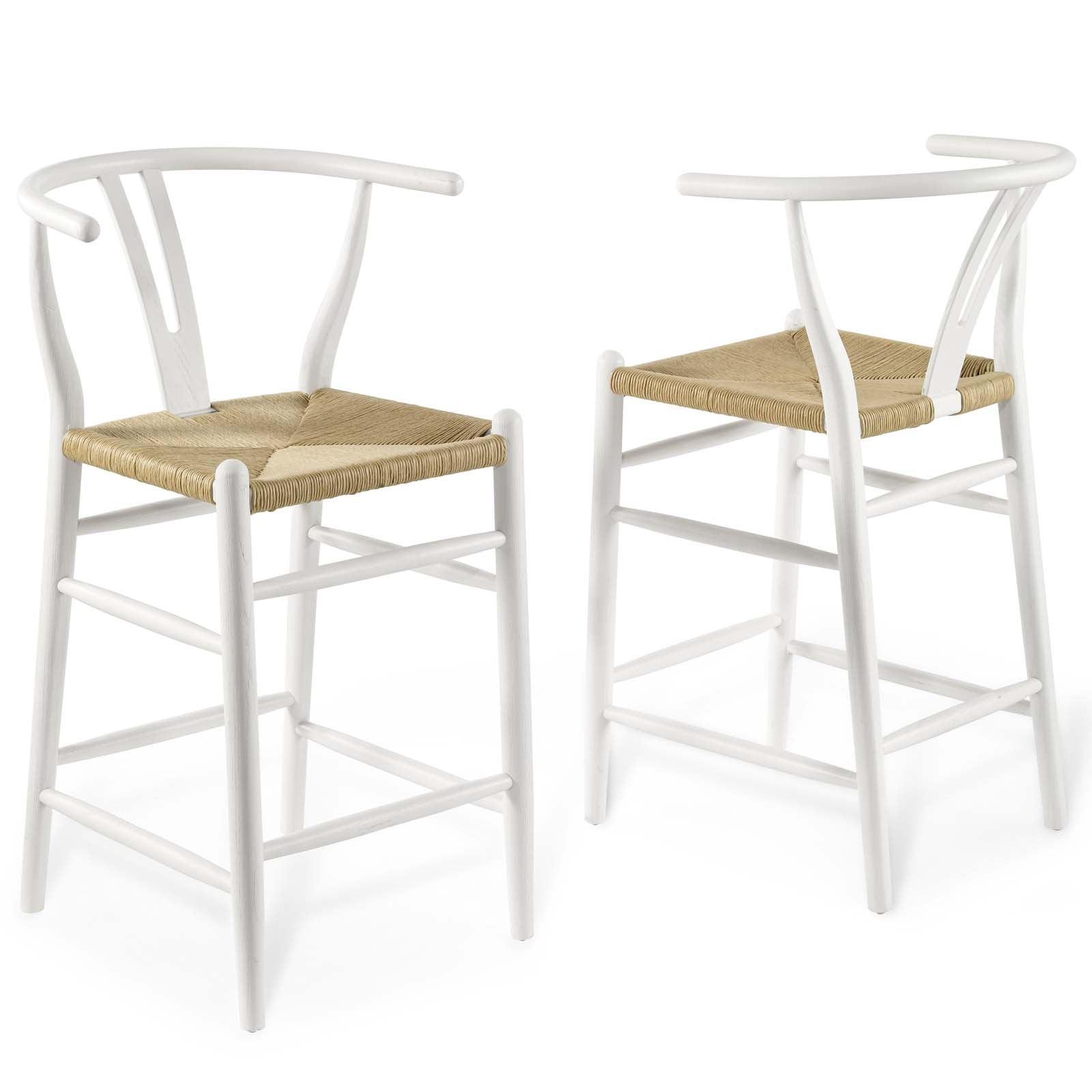 Modway Amish Wood Counter Stool Set of 2 FredCo