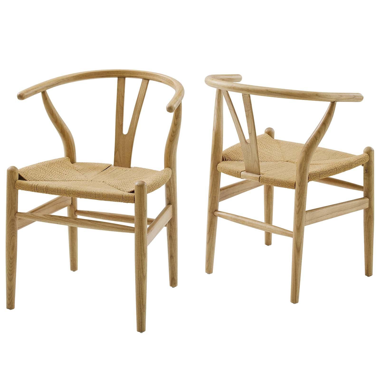 Modway Amish Wood Dining Armchair Set of 2 FredCo