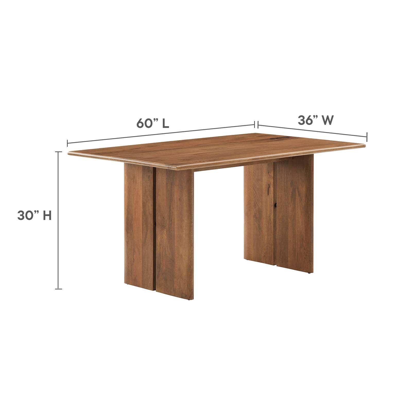 Modway Amistad 60" Wood Dining Table and Bench Set, EEI-6690 FredCo