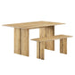 Modway Amistad 60" Wood Dining Table and Bench Set, EEI-6690 FredCo