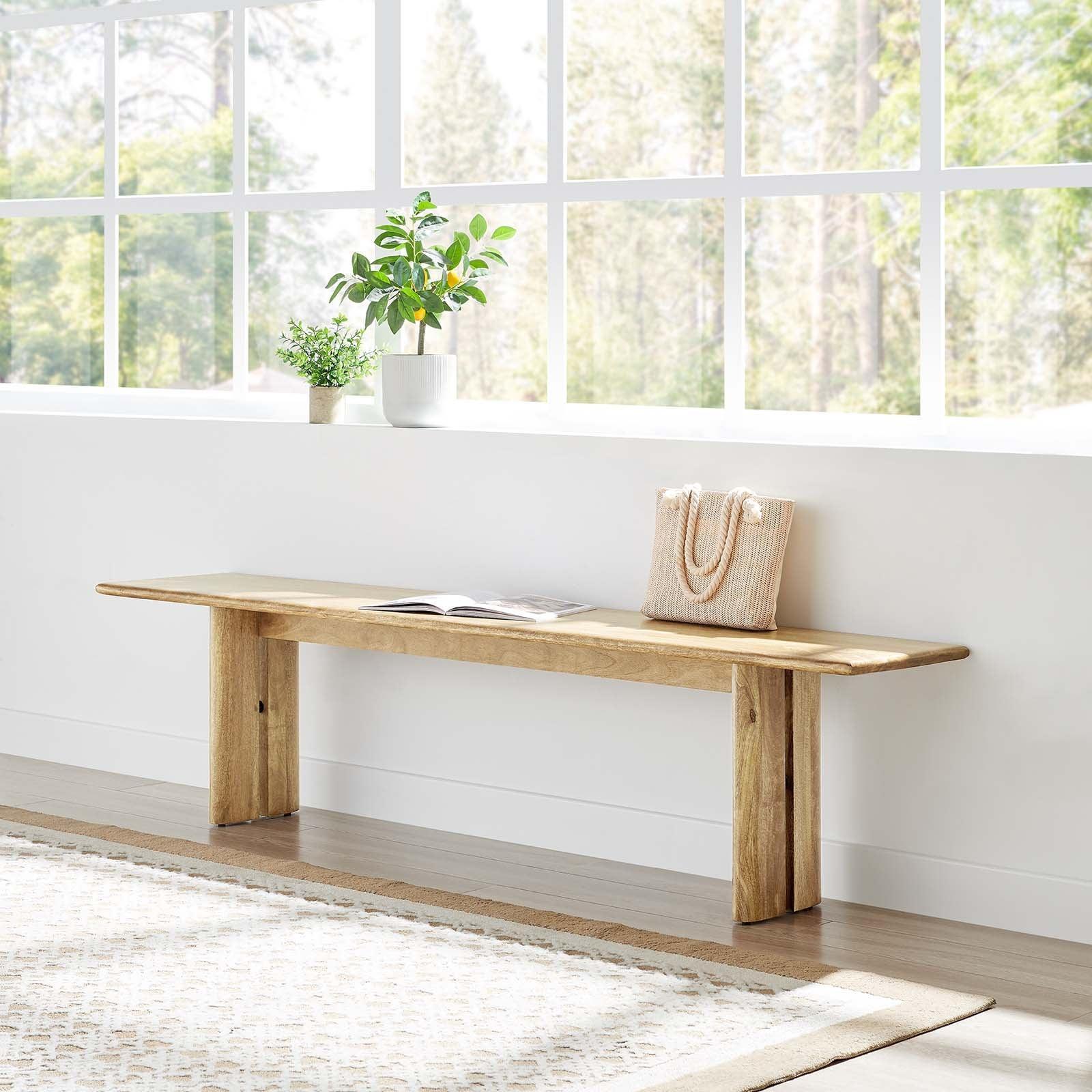 Modway Amistad 72" Wood Bench, EEI-6345 FredCo