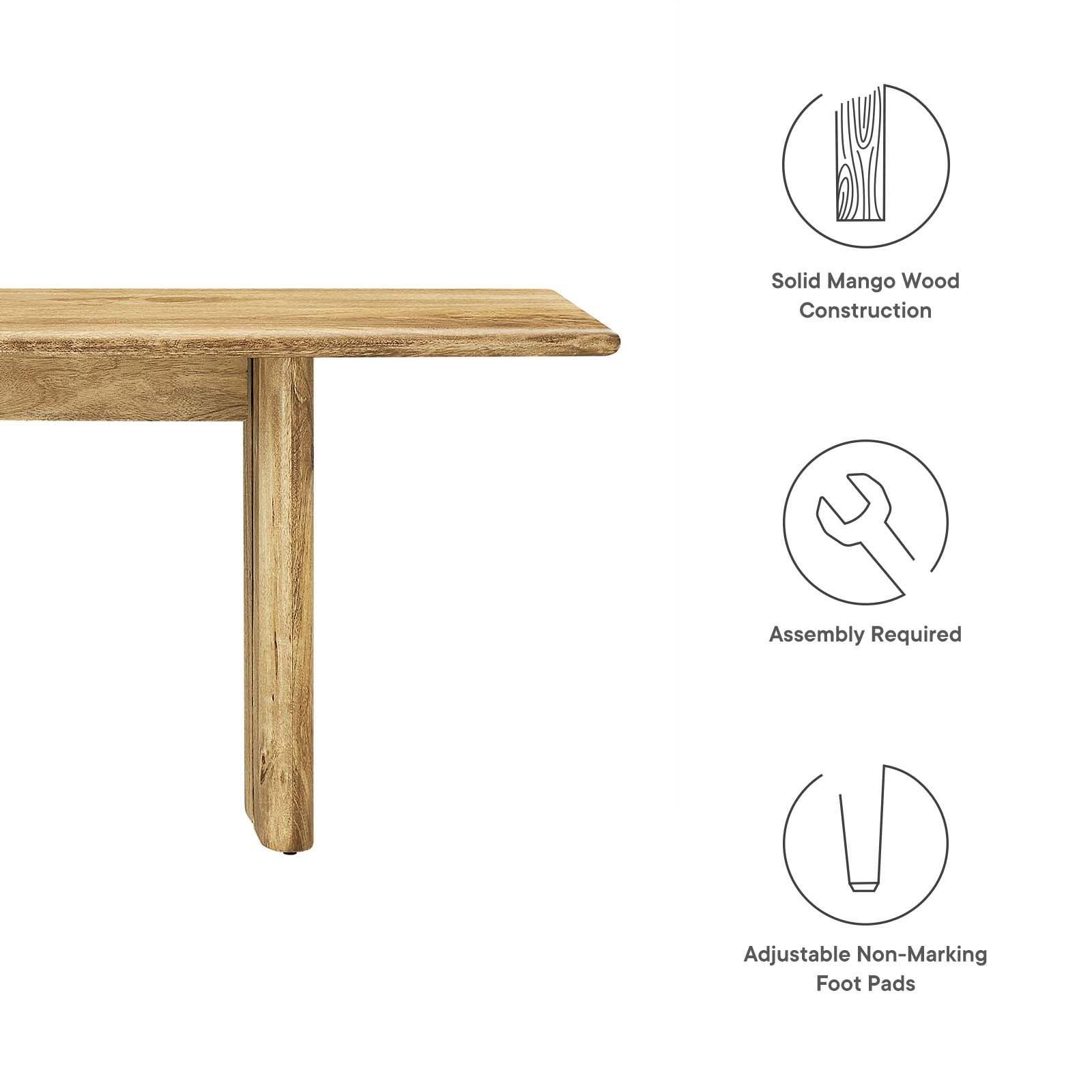 Modway Amistad 72" Wood Bench, EEI-6345 FredCo
