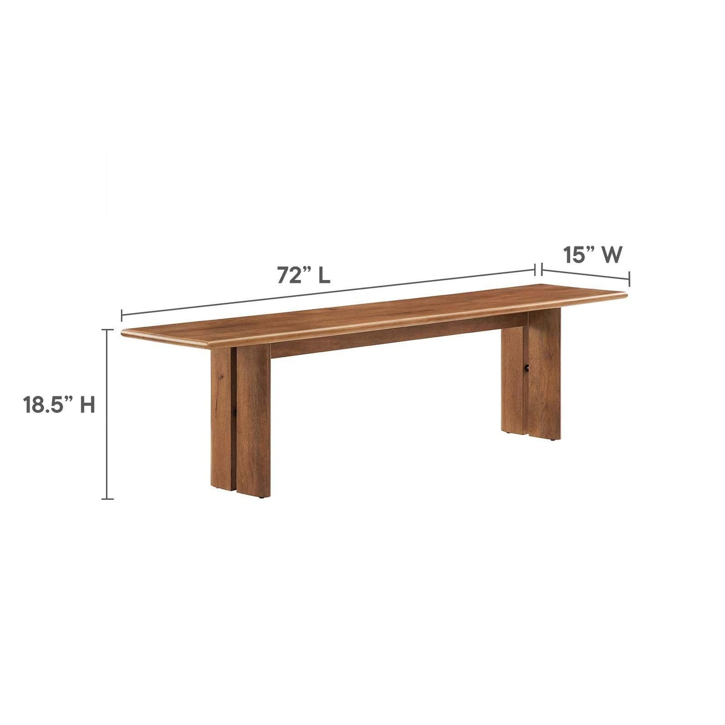 Modway Amistad 86" Wood Dining Table and Bench Set, EEI-6560 FredCo