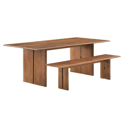 Modway Amistad 86" Wood Dining Table and Bench Set, EEI-6560 FredCo