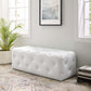 Modway Amour 48" Tufted Button Entryway Faux Leather Bench FredCo