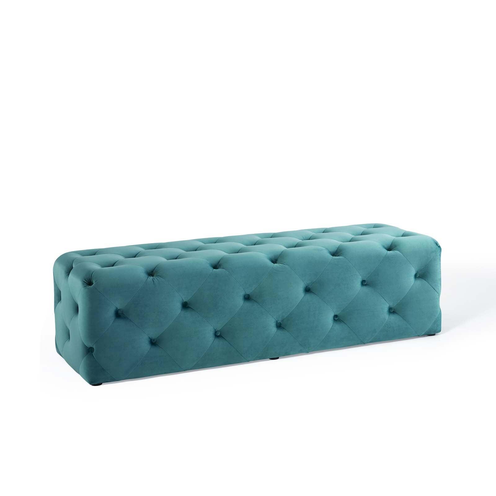 Modway Amour 60" Tufted Button Entryway Performance Velvet Bench FredCo