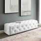 Modway Amour 72" Tufted Button Entryway Faux Leather Bench FredCo